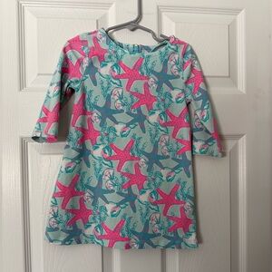 Vineyard Vines Pink and Blue Starfish Kids Dress